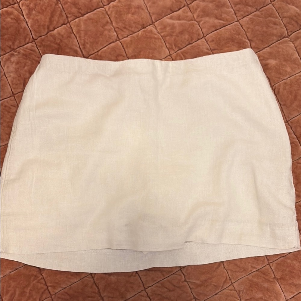 Abercrombie & Fitch Scarlett mini skort mid-rise linen